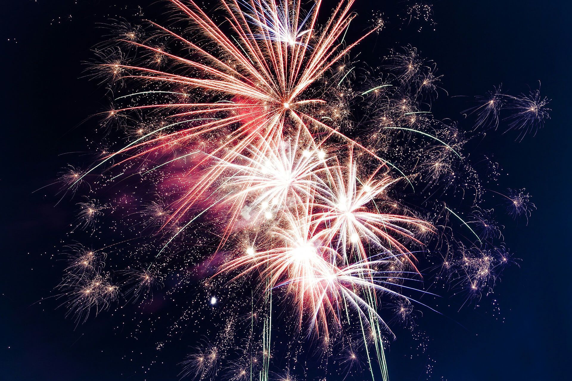a blast of fireworks